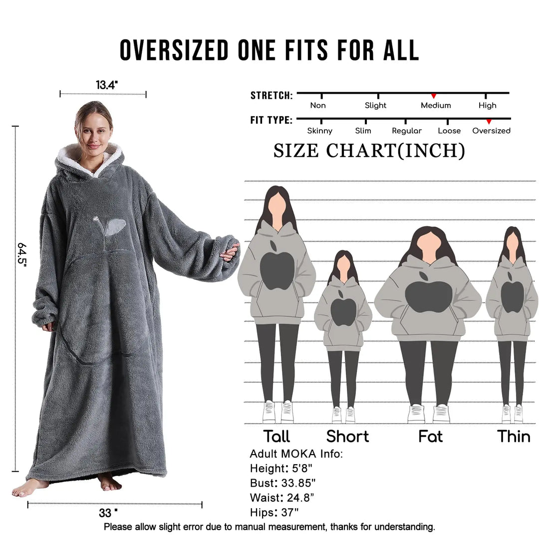 Hoodie-deken Sherpa – Draagbaar met Kangoeroezak