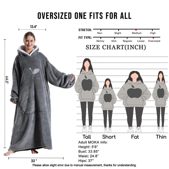 Hoodie-deken Sherpa – Draagbaar met Kangoeroezak