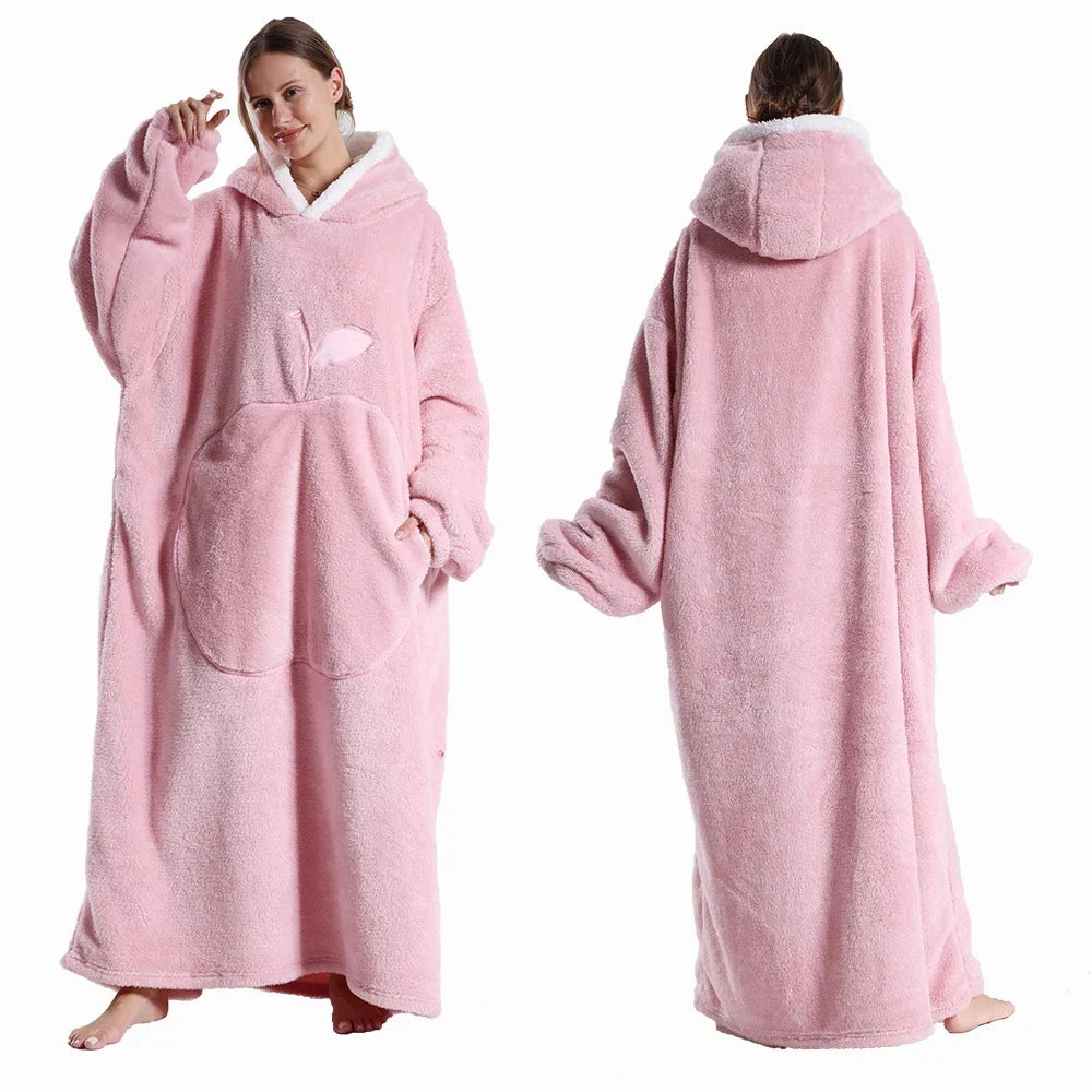 Hoodie-deken Sherpa – Draagbaar met Kangoeroezak