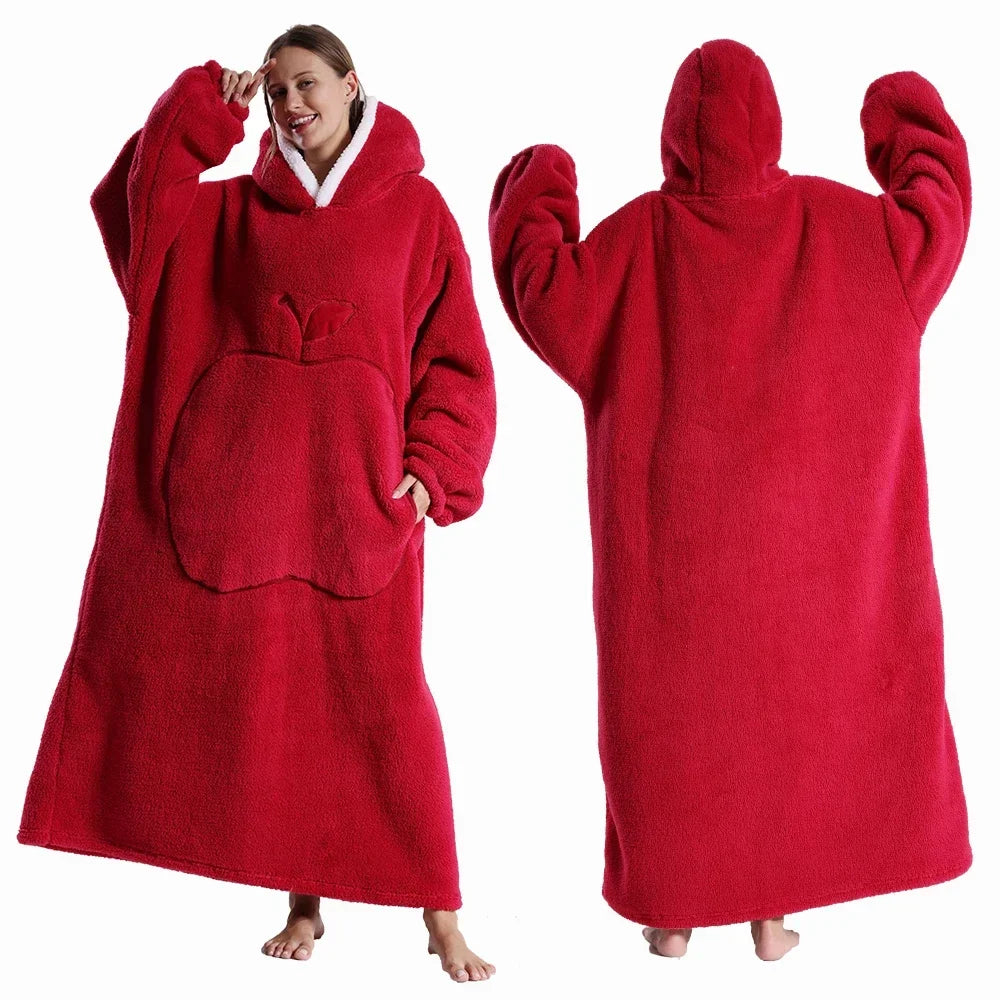 Hoodie-deken Sherpa – Draagbaar met Kangoeroezak