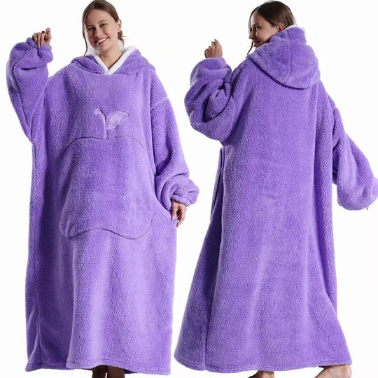 Hoodie-deken Sherpa – Draagbaar met Kangoeroezak