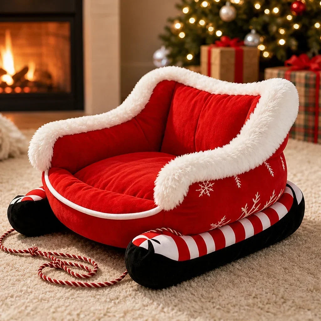 Huisdierbed Fleece – in Sledeontwerp