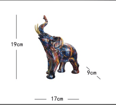 Gekleurde Olifant Sculptuur