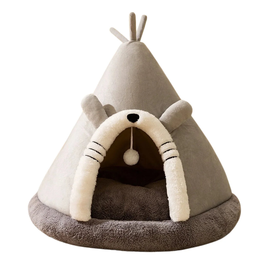 Kattenbed Tent – Zacht met Uitneembaar Kussen
