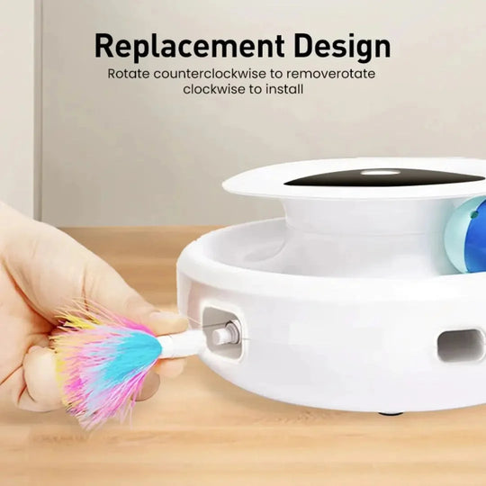 Kattenspeelgoed Interactief – Veer, Bal en LED in Één