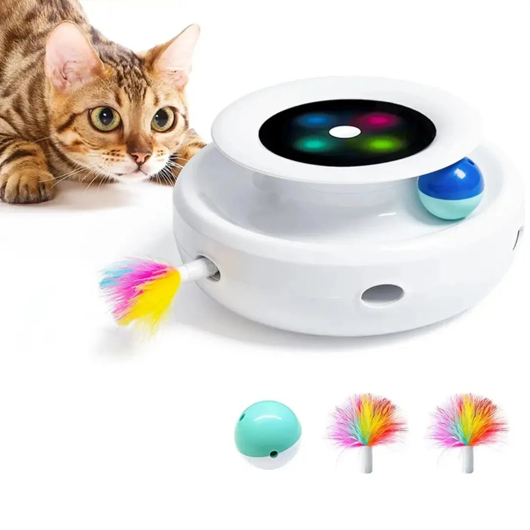 Kattenspeelgoed Interactief – Veer, Bal en LED in Één