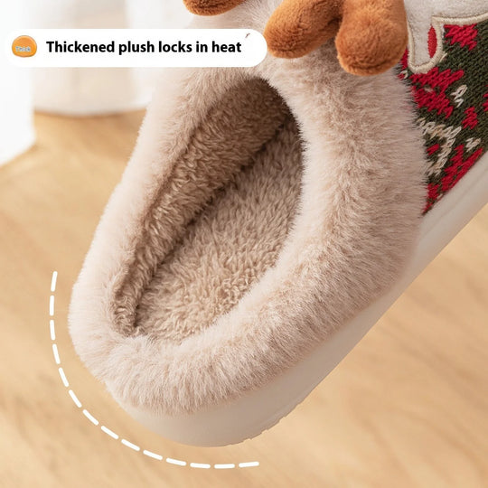 Kerstpantoffels Gevoerd – met Feestelijke Stiksels