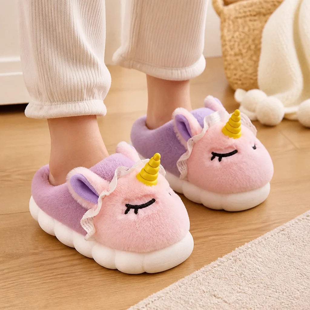 Kinderpantoffels Pluche – met Eenhoorndesign