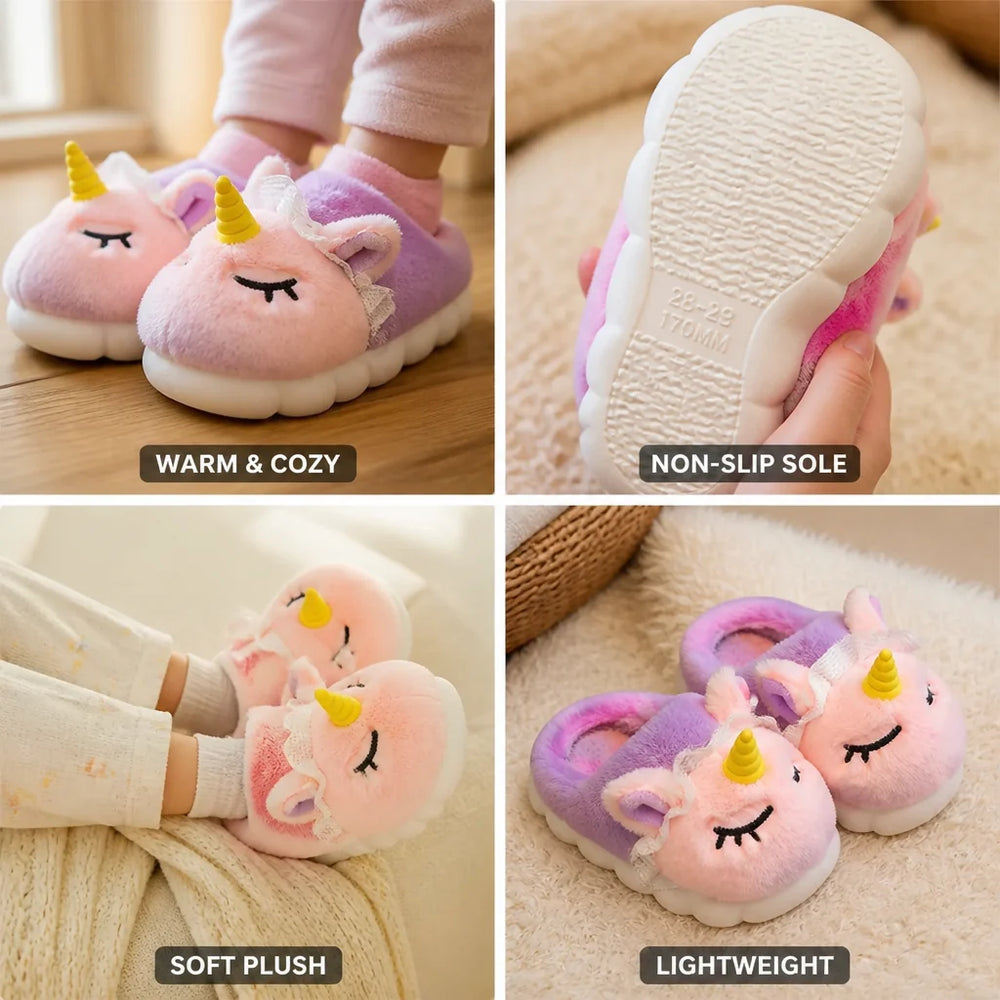 Kinderpantoffels Pluche – met Eenhoorndesign