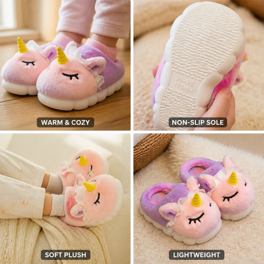 Kinderpantoffels Pluche – met Eenhoorndesign