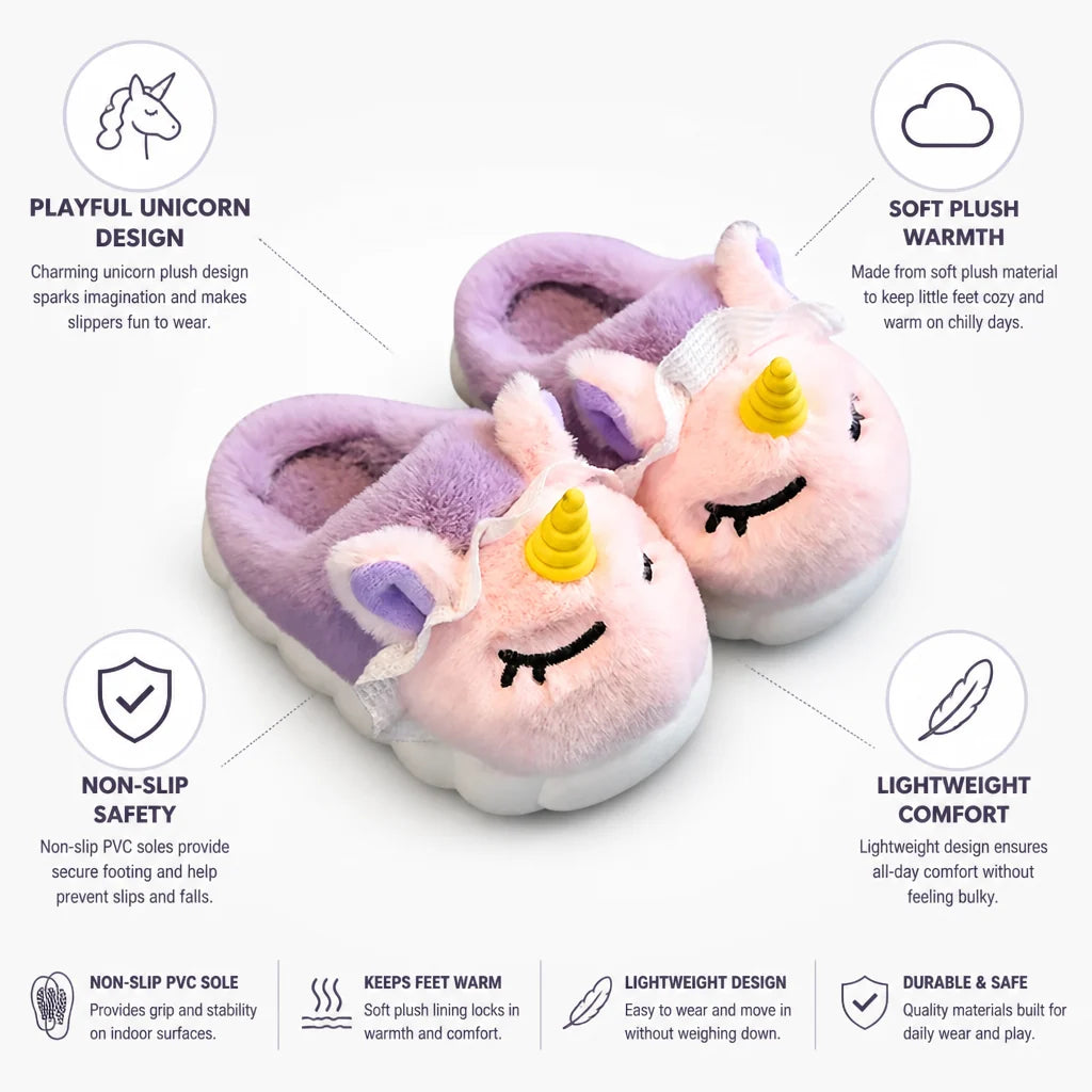 Kinderpantoffels Pluche – met Eenhoorndesign