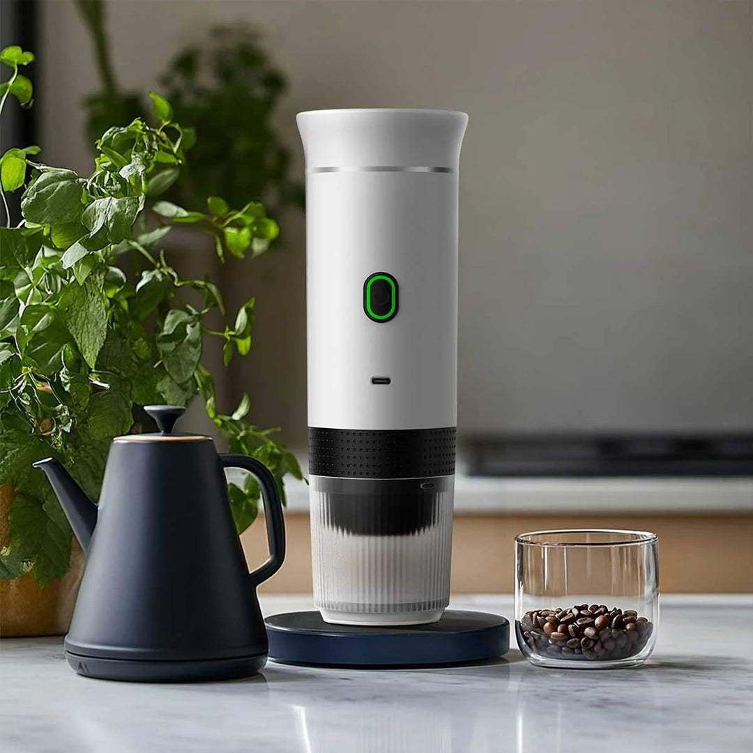 Koffiezetter Draadloos – To-Go Beker met Één Knop