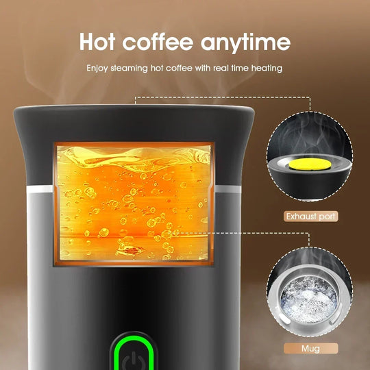Koffiezetter Draadloos – To-Go Beker met Één Knop