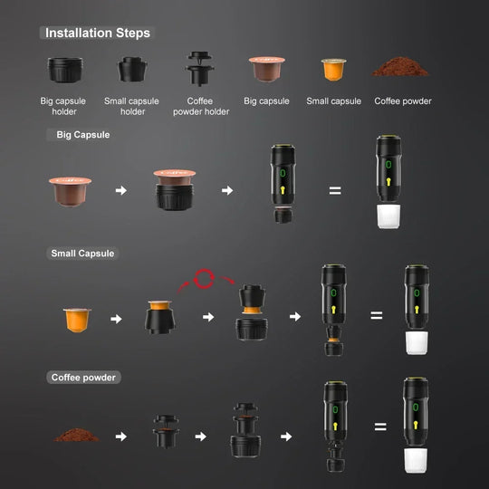 Koffiezetter Draadloos – To-Go Beker met Één Knop