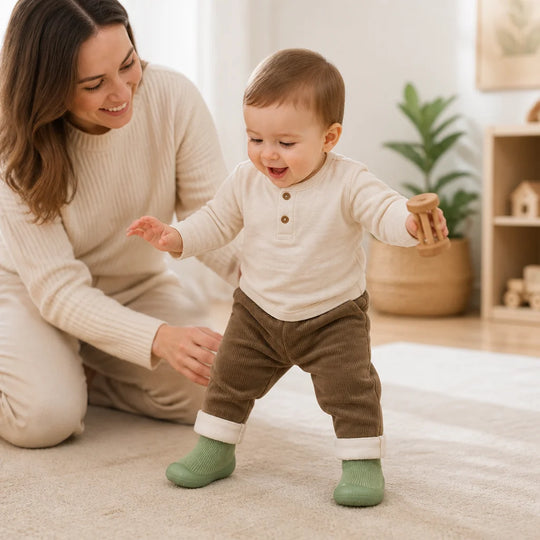 Loopsokschoenen Baby – Flexibel met Gripzool