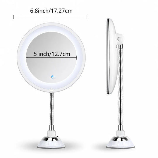 Make-upspiegel LED – 10x Vergroting met Zuignap