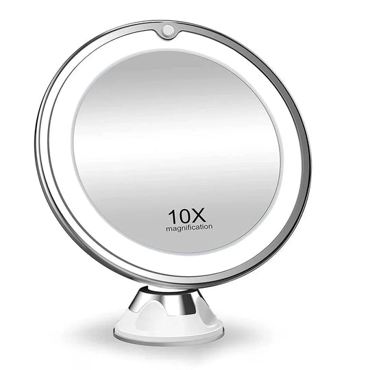 Make-upspiegel LED – met 10x Vergroting en Zuignap