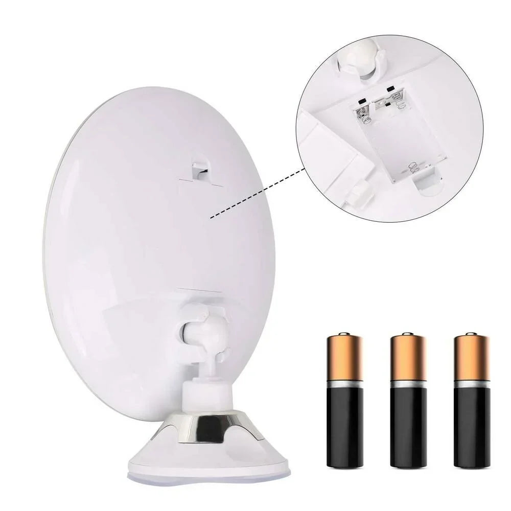 Make-upspiegel LED – met 10x Vergroting en Zuignap