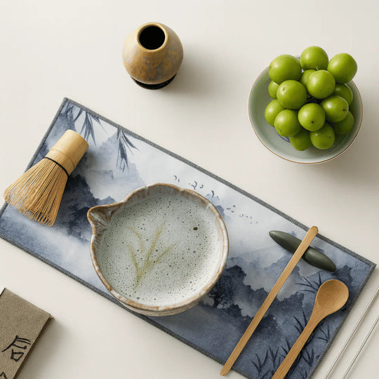 Matcha Set 8-delig - Handgemaakte Keramiek 550ml - Met Bamboe Accessoires