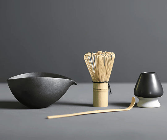 Matcha-set van Keramiek en Bamboe – 4-delig – Japans Theeset