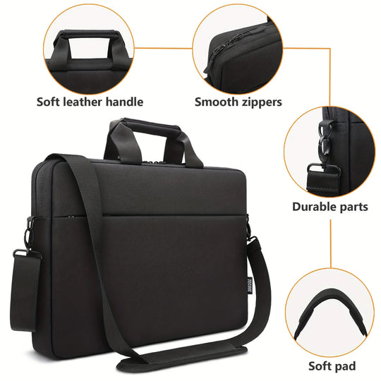 Multifunctionele Laptop Schoudertas – 14/15/17 inch TSA-Compatibel voor Werk & Reizen