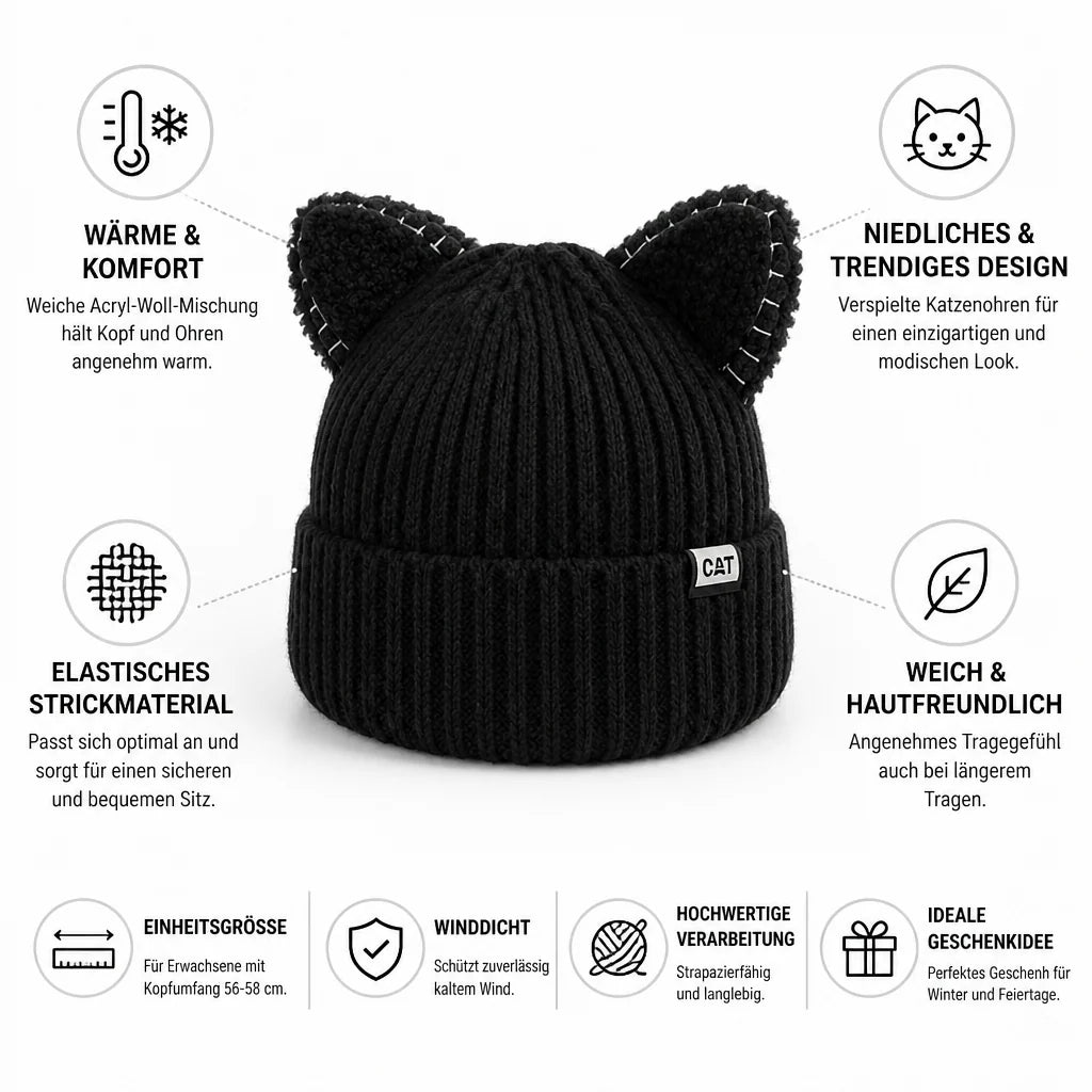 Muts Gebreid – met Kattenoren