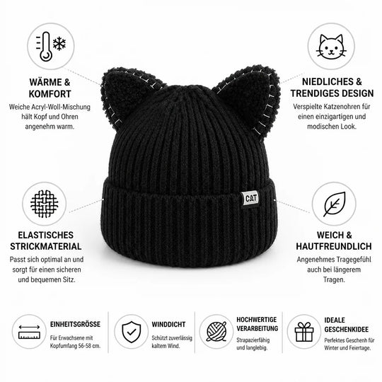 Muts Gebreid – met Kattenoren