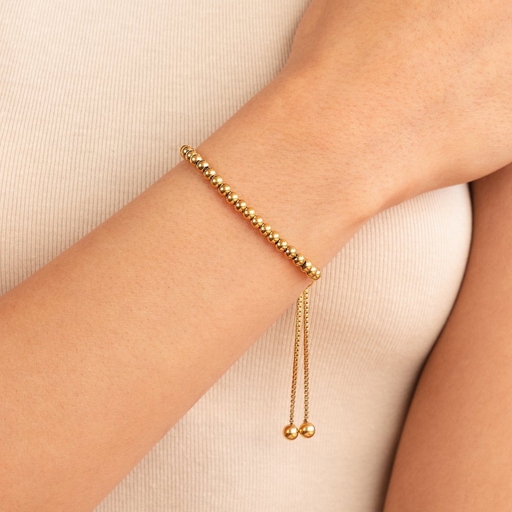 Gouden armband met kralen