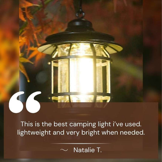 Oplaadbare Campinglamp – Vintage LED Lantaarn Dimbaar