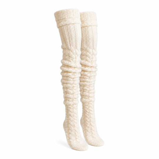 Overknee Sokken Gebreid – met Elastische Pasvorm