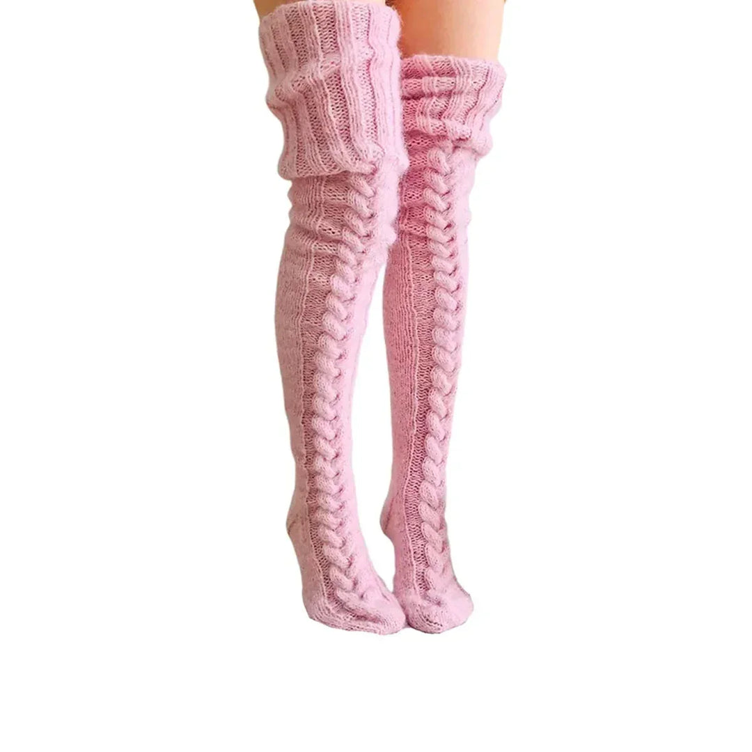 Overknee Sokken Gebreid – met Elastische Pasvorm