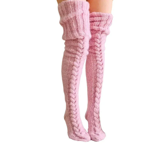 Overknee Sokken Gebreid – met Elastische Pasvorm