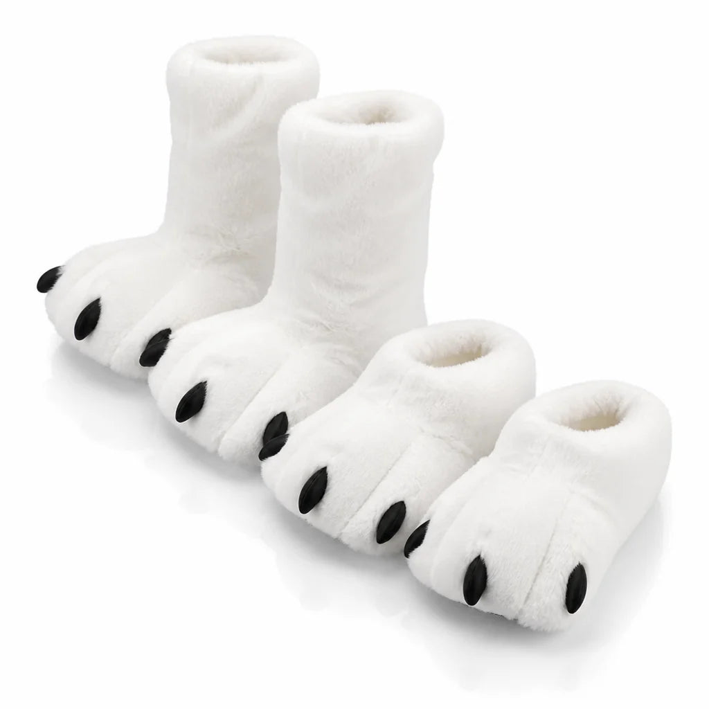 Pantoffels Berenpoten – Pluizig met Rubberzool