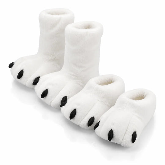 Pantoffels Berenpoten – Pluizig met Rubberzool
