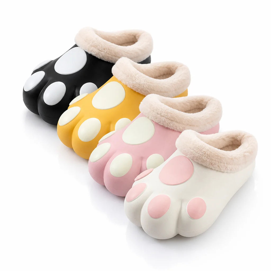 Pantoffels Pluche – Kattenpootjes met Fleecevoering