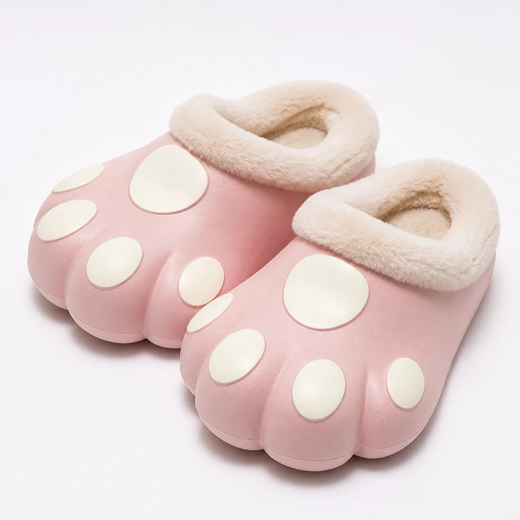 Pantoffels Pluche – Kattenpootjes met Fleecevoering