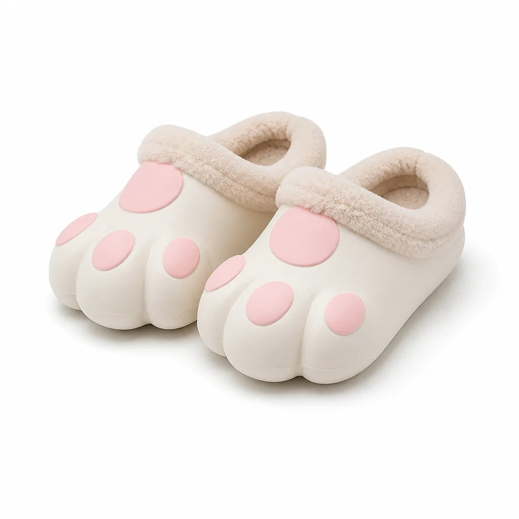 Pantoffels Pluche – Kattenpootjes met Fleecevoering