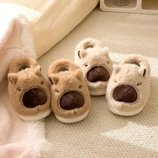 Pantoffels Pluche – met Capybara-Motief