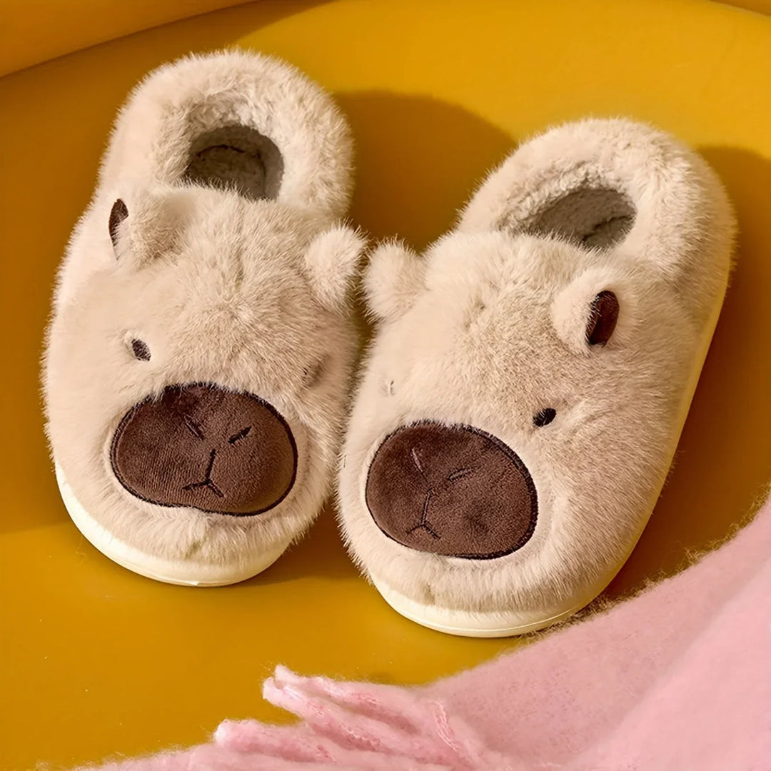 Pantoffels Pluche – met Capybara-Motief