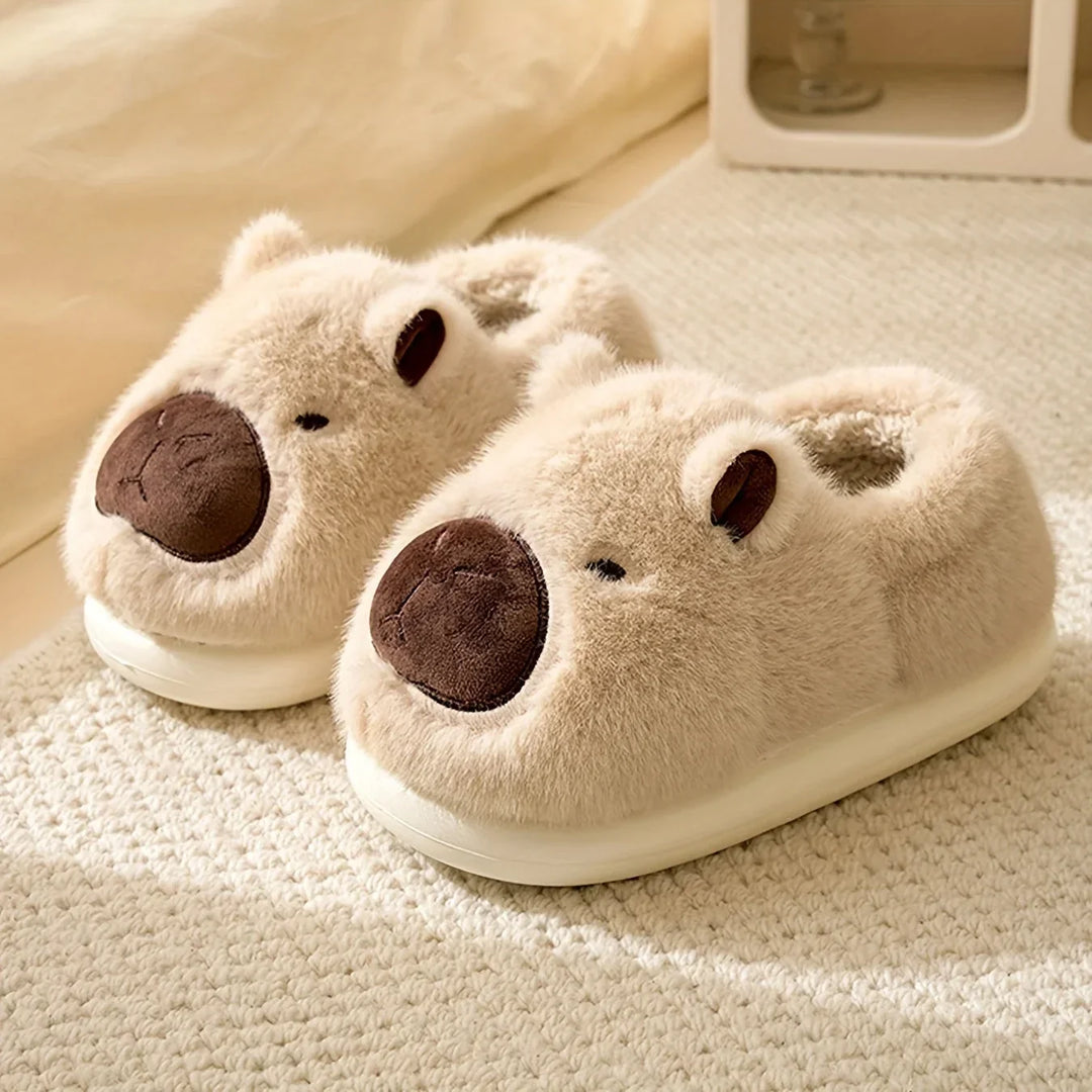 Pantoffels Pluche – met Capybara-Motief