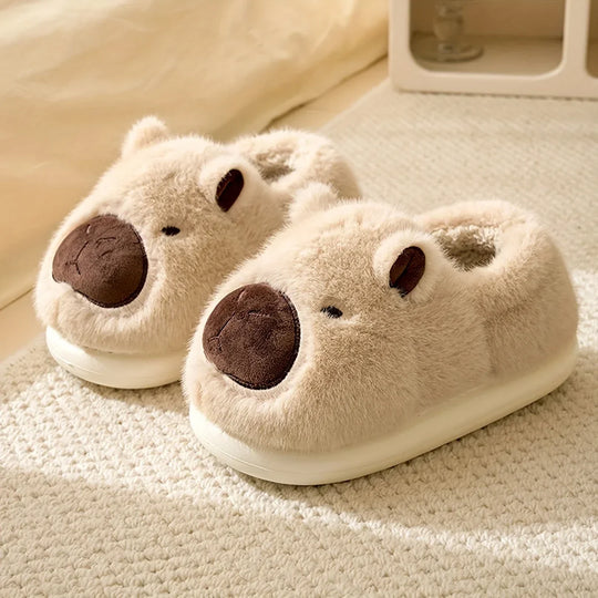 Pantoffels Pluche – met Capybara-Motief