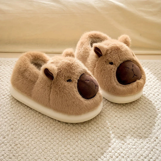 Pantoffels Pluche – met Capybara-Motief
