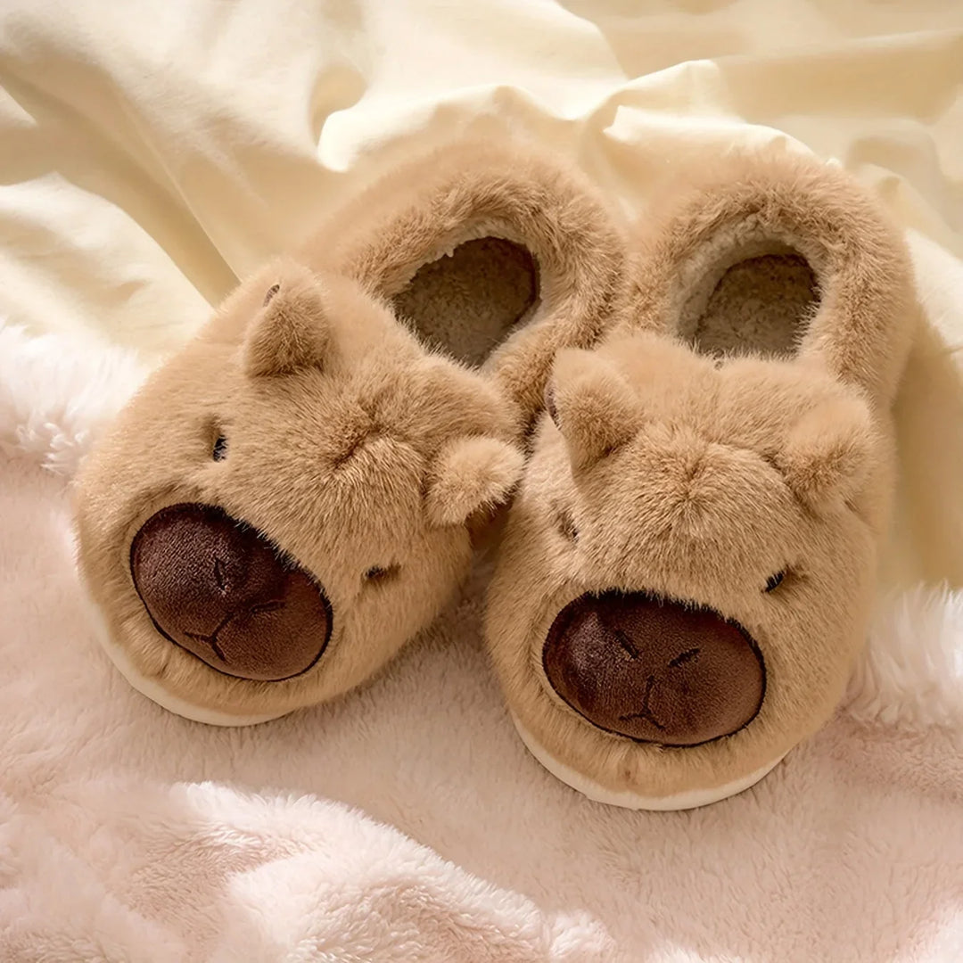 Pantoffels Pluche – met Capybara-Motief