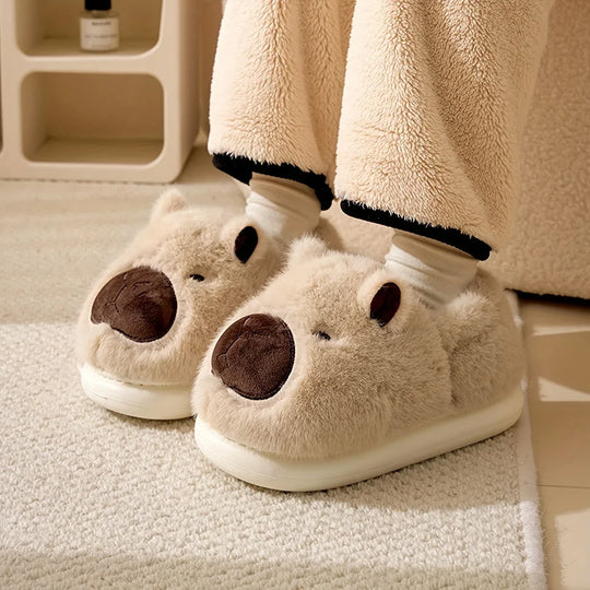 Pantoffels Pluche – met Capybara-Motief