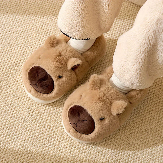 Pantoffels Pluche – met Capybara-Motief