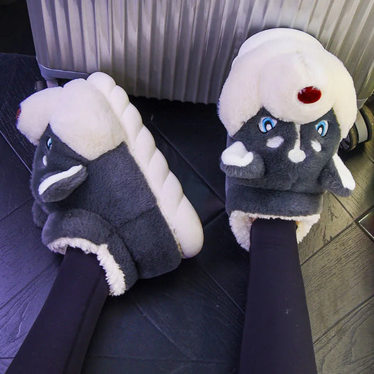Pluche Pantoffels – met Husky-Design