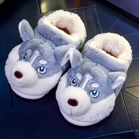 Pluche Pantoffels – met Husky-Design