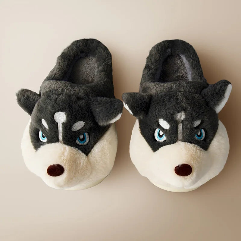 Pluche Pantoffels – met Husky-Design
