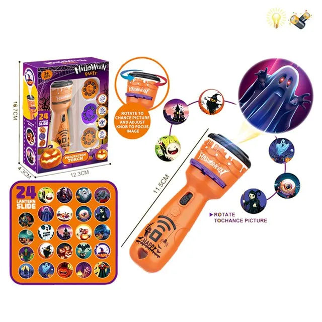 Projectielamp Kinderen – Zaklamp met 24 Motieven