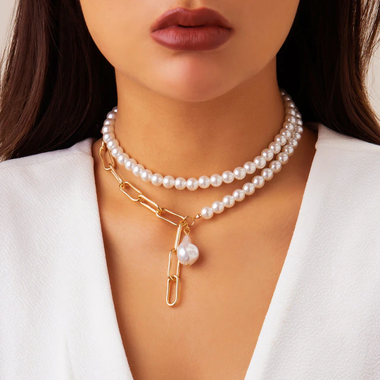 Layered Pearl Necklace – Timeless Layers of Elegance